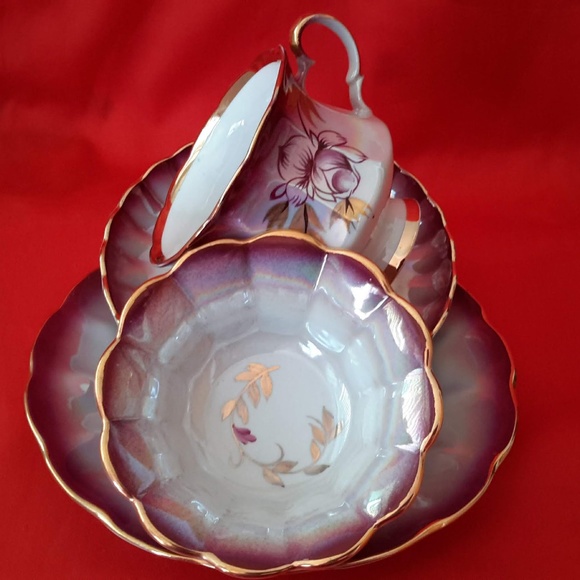 Korosten Factory Desert Plate, Saucer, Cup, Fruit Bowl - Picture 3 of 8